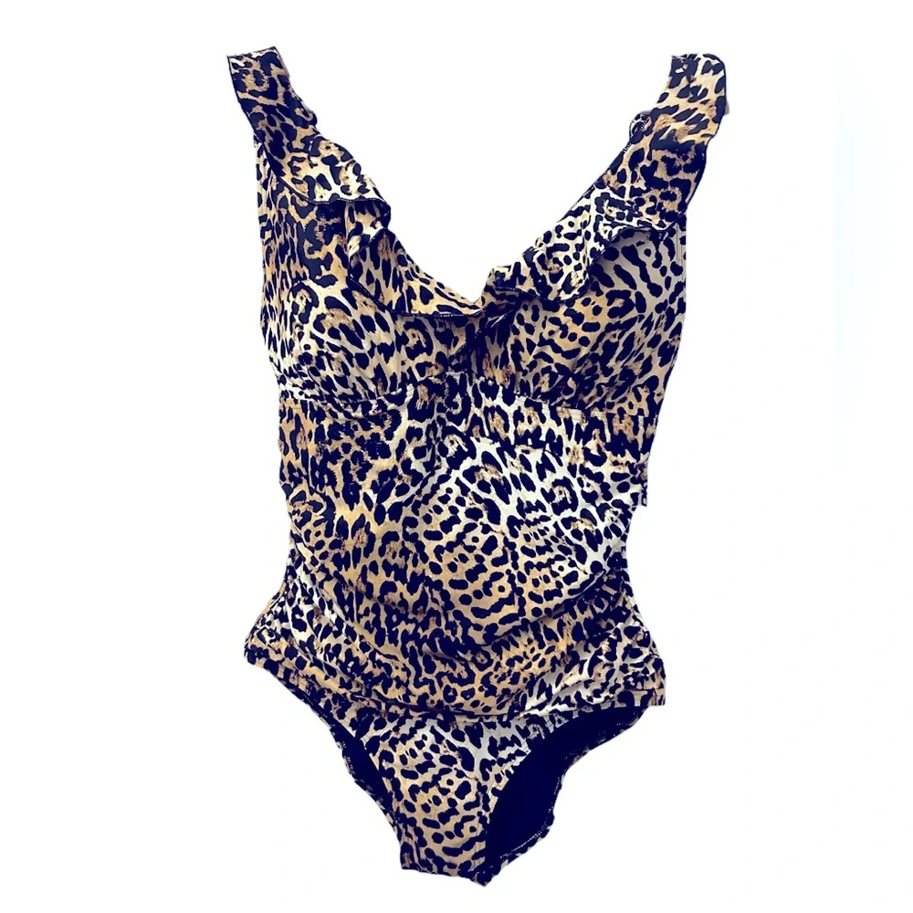 DKNY Ruffle Neck Swimsuit - Picture 2 of 3